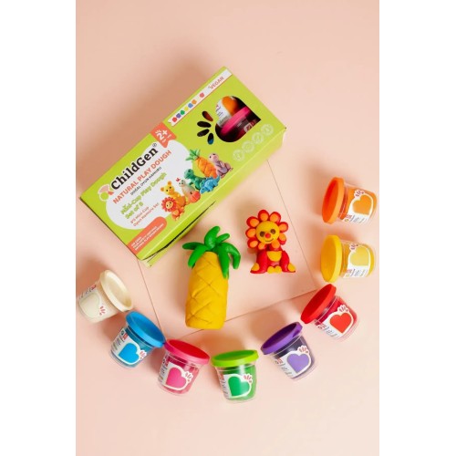 Childgen Doğal Oyun Hamuru - Mini-Cup- 8 li Set
